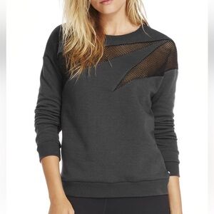 Fabletics Black Mesh Detail Sweatshirt